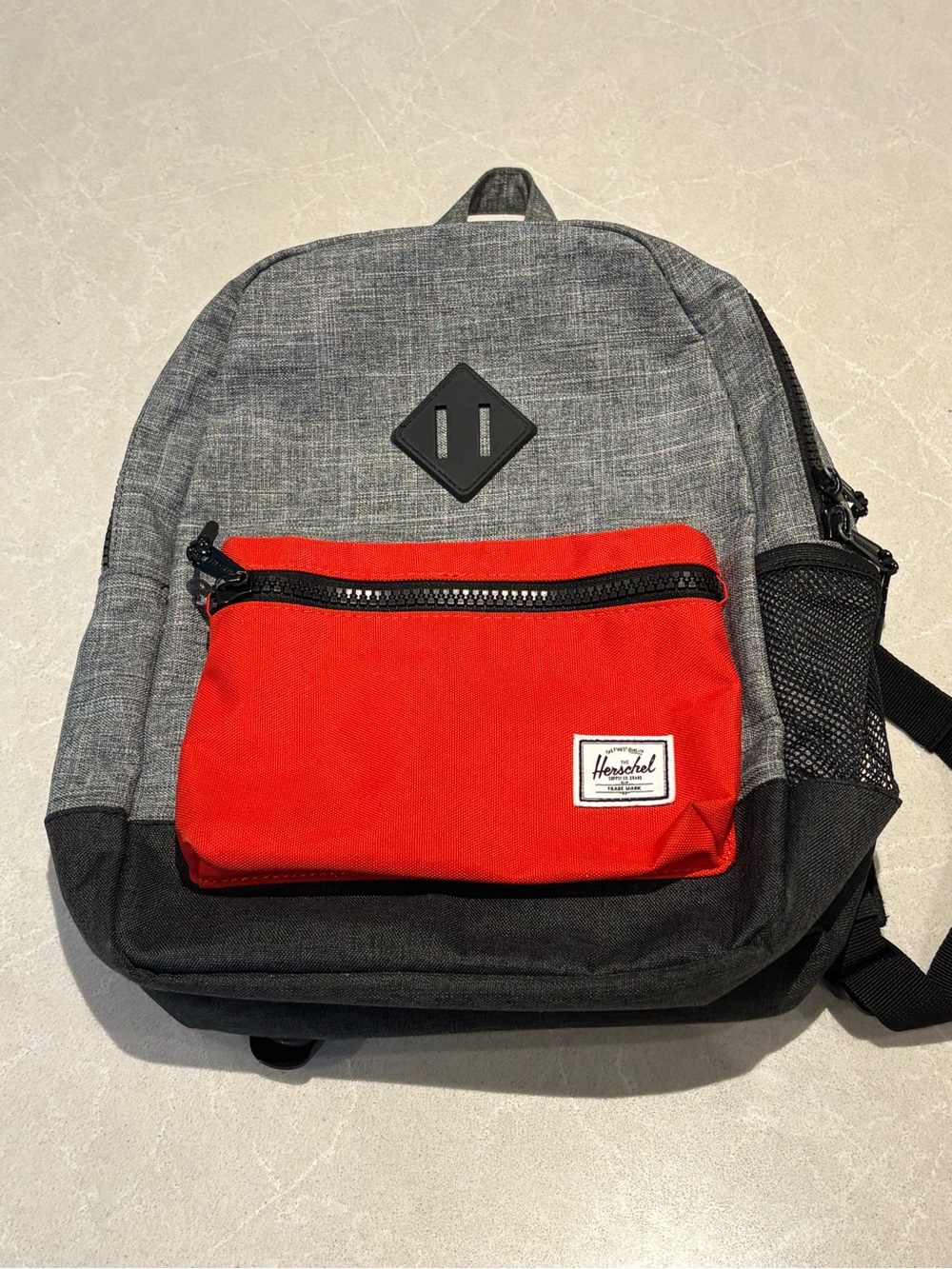 Herschel Supply Co Heritage Kids Backpack Grey Red Black 15L School Bag